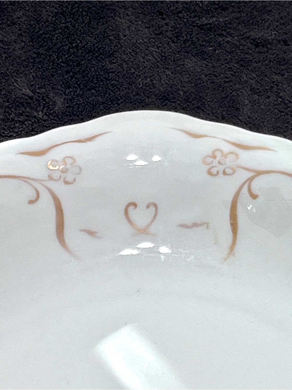 Antique 1897-1926 O.P. Co. Syracuse China Scalloped Serving Platter - Picture 5 of 6
